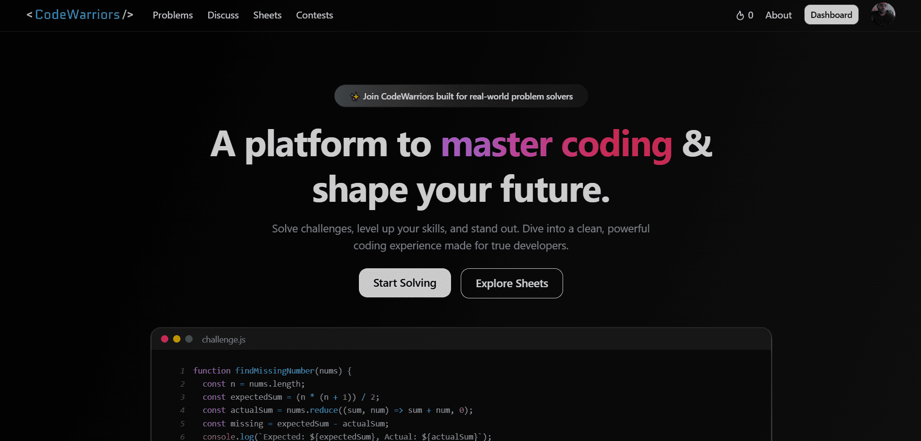 CodeWarriors project screenshot